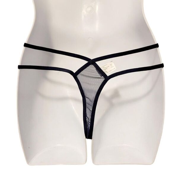 2/$20 Brand new navy blue rose panties underwear T-backs - Picture 3 of 4